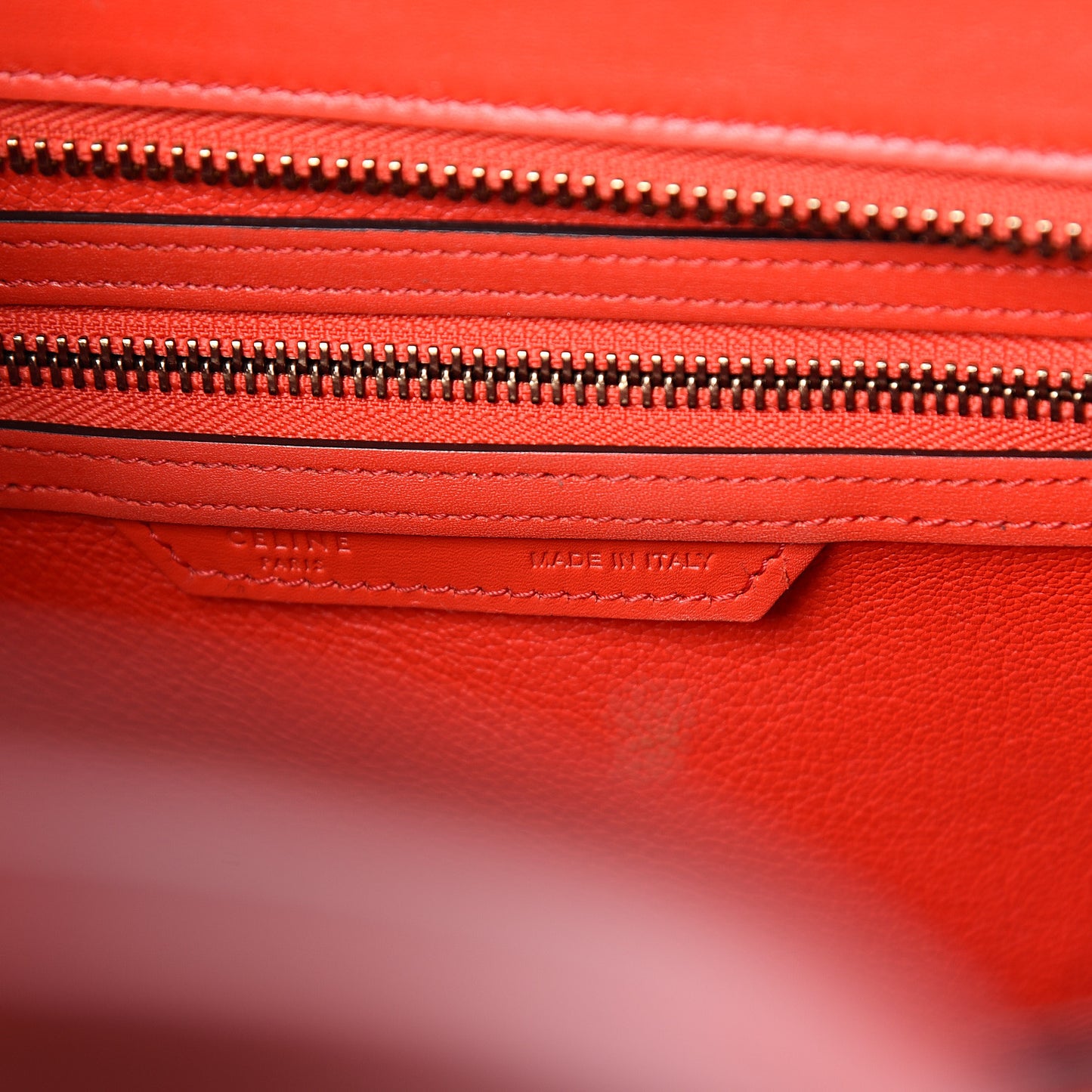 Smooth Calfskin Micro Luggage Vermillion