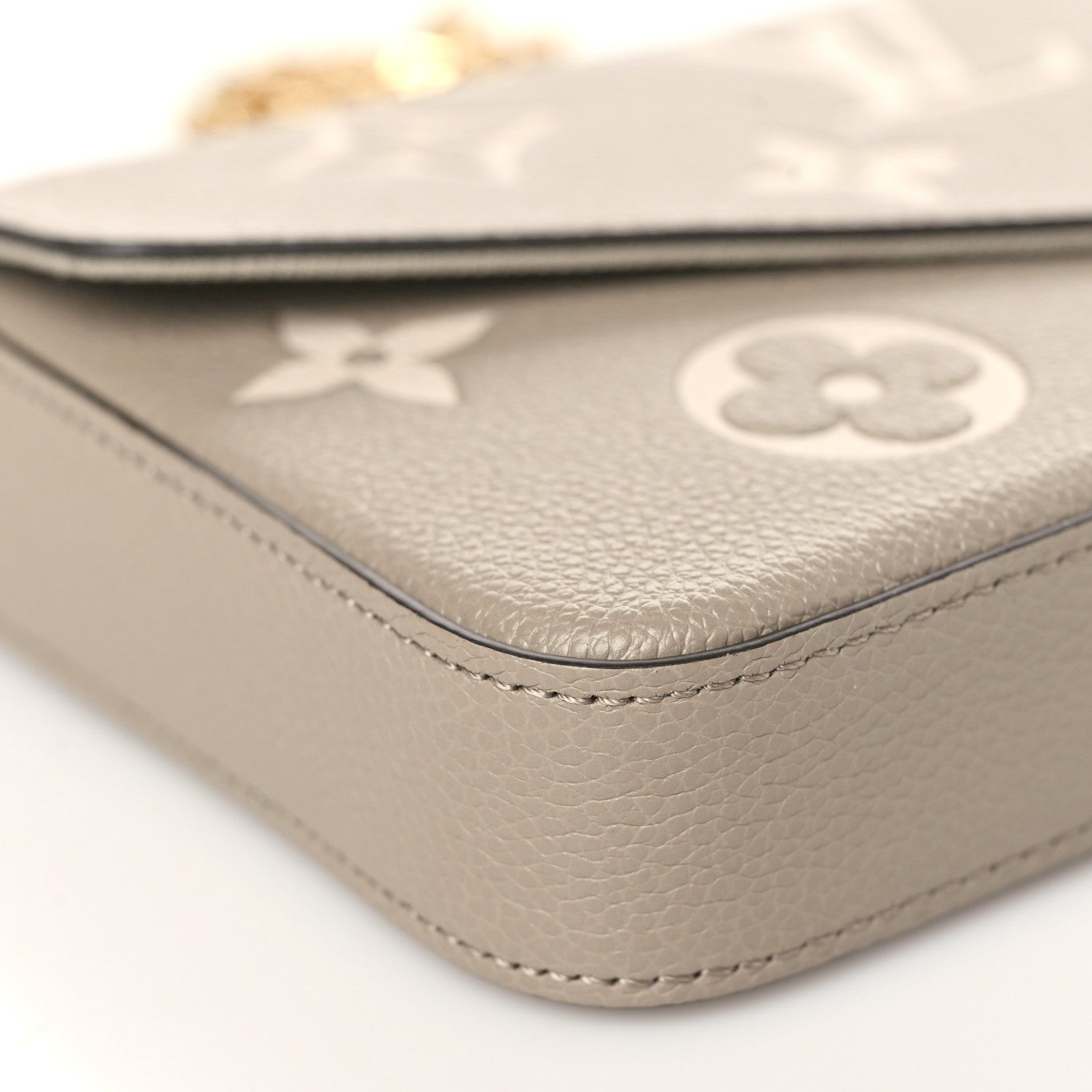 Louis Vuitton Empreinte Monogram Giant Felicie Pochette Tourterelle Creme 8 of 9