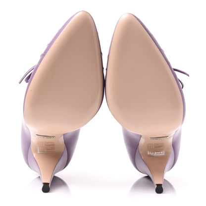 Gucci Nappa Bow High Heel Pumps 36 New Lavender 5 of 7
