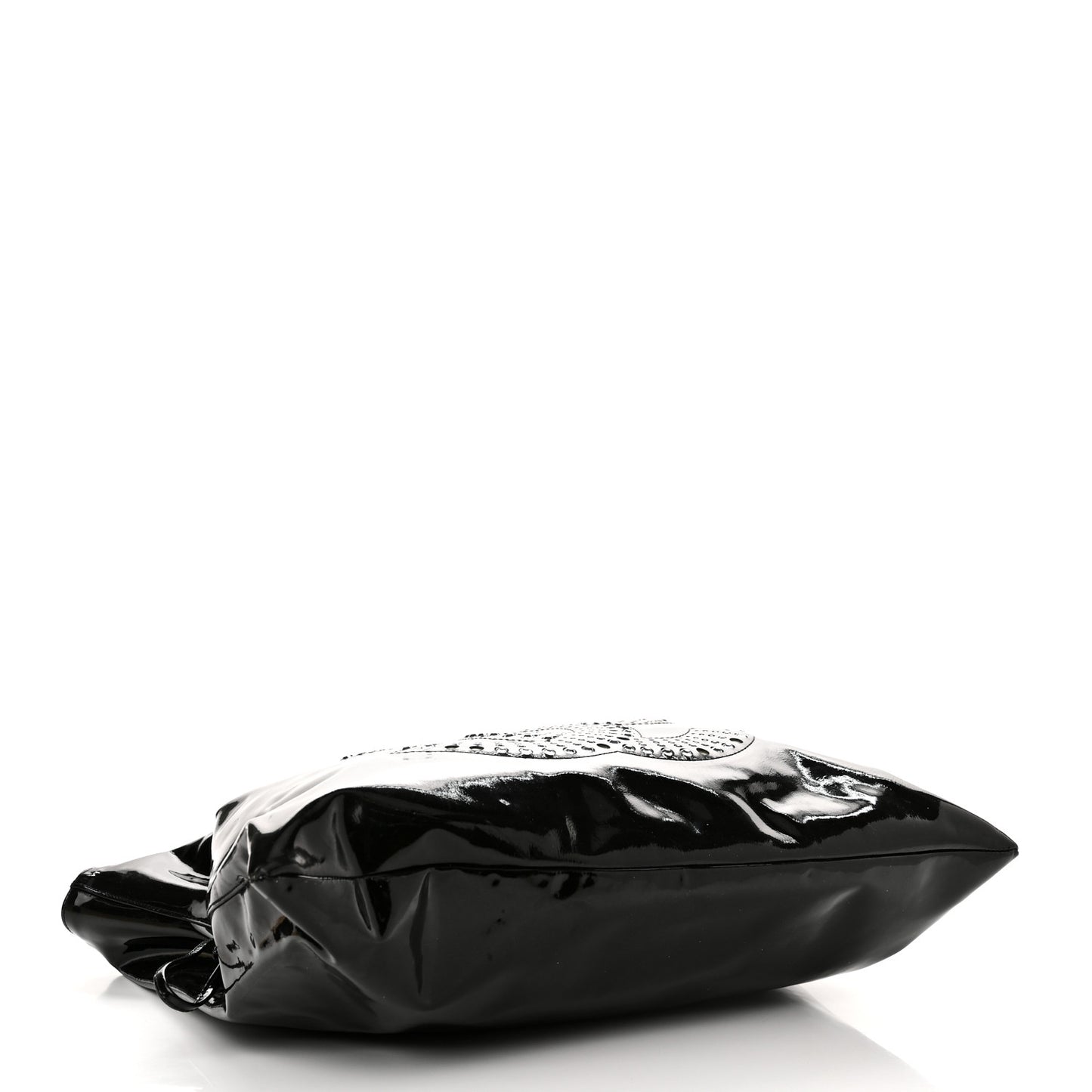 Patent Crystal Strass Bonbons Tote Black