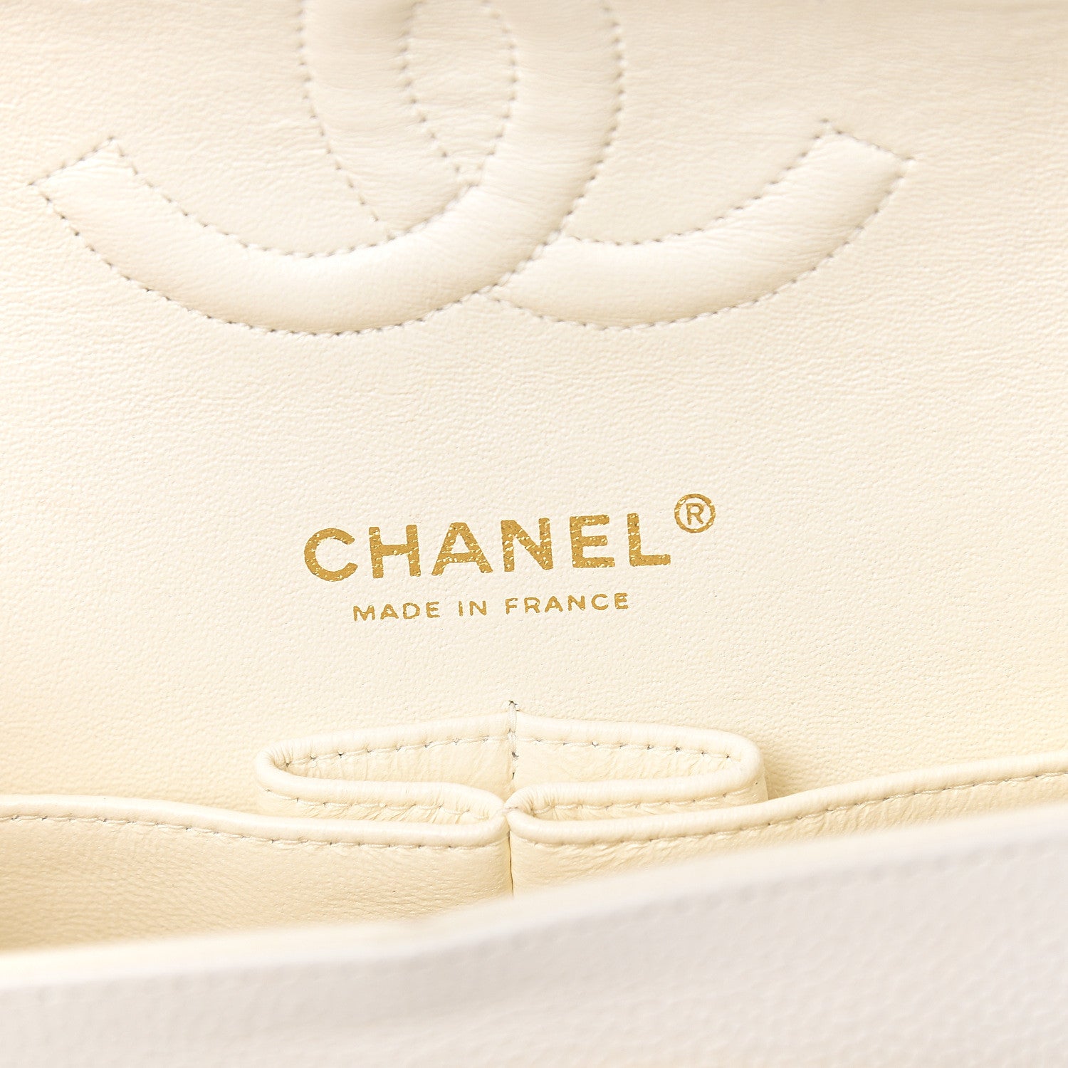 Chanel Caviar Quilted Medium Double Flap White 5 of 11