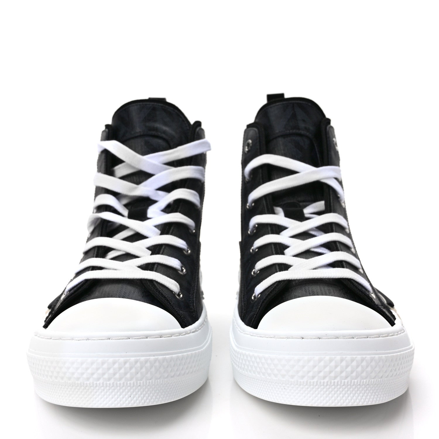 Christian Dior Canvas CD Diamond Mens B23 High Top Sneakers 43 Black 2 of 9