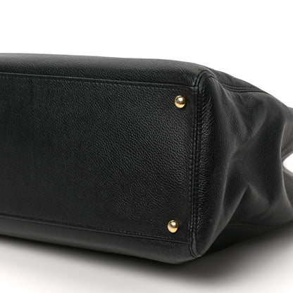 Chanel Calfskin Cerf Executive Shopper Tote Black 9 of 9
