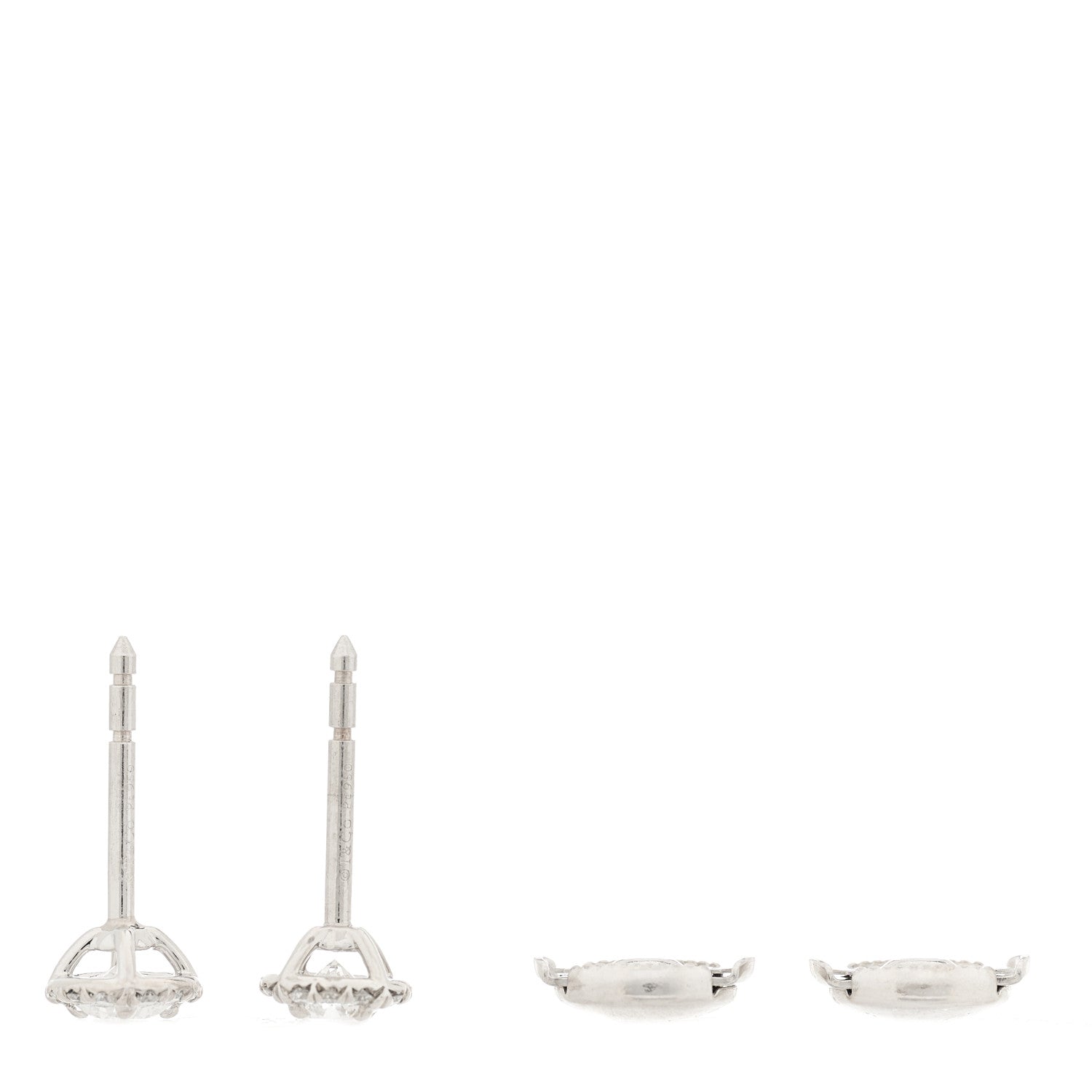 Tiffany Platinum Diamond .47ctw Soleste Earrings 3 of 5