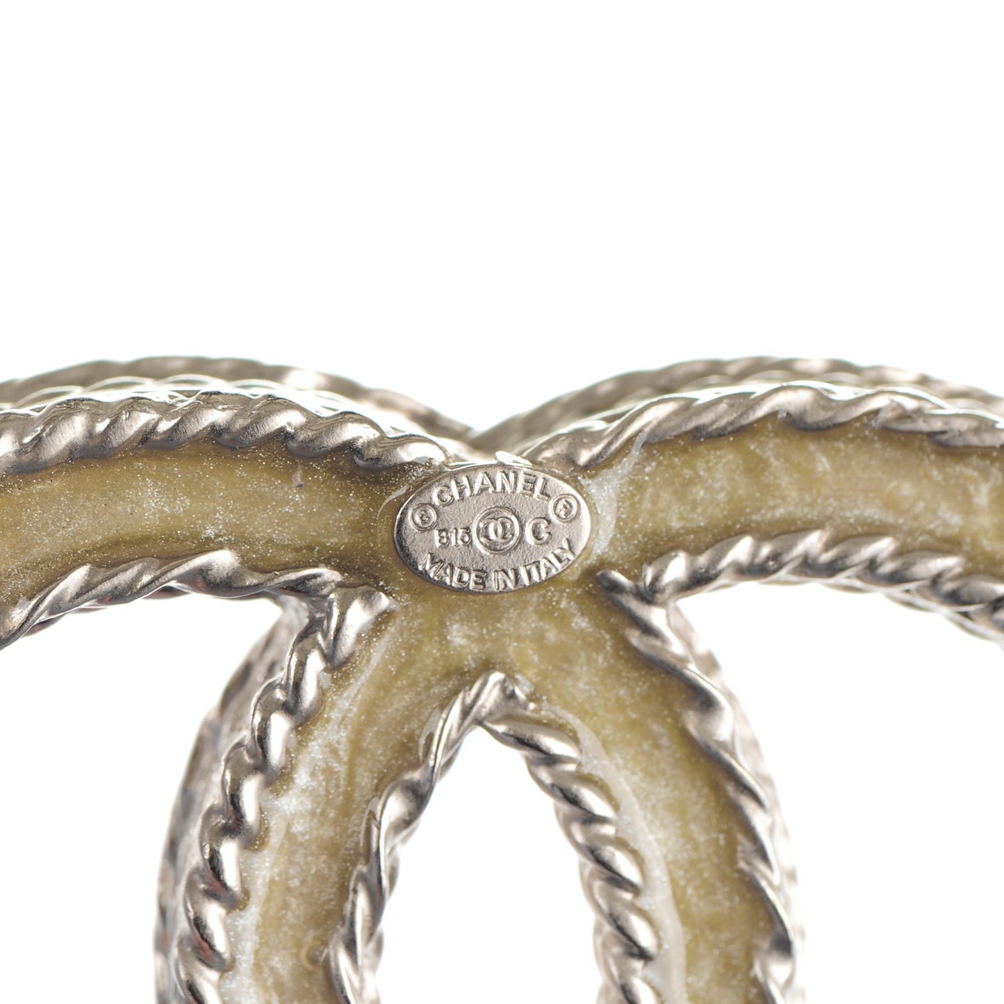 Crystal CC Brooch Light Gold