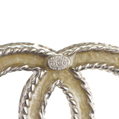 Chanel Crystal CC Brooch Light Gold 4 of 4