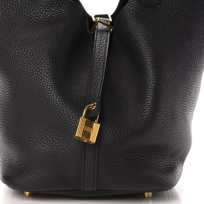 Hermes Taurillon Clemence Picotin Lock 22 MM Black 12 of 12