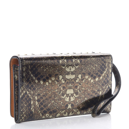 Christian Louboutin Patent Specchio Printed Macaron Flap Wallet Multi Metal 3 of 9