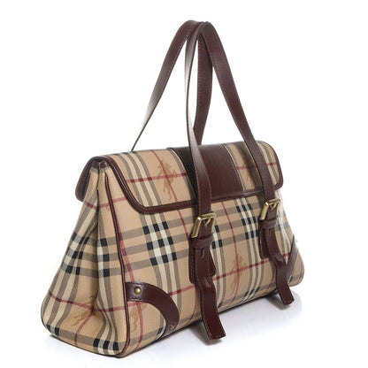Burberry Haymarket Check Buckle Satchel 3 of 7