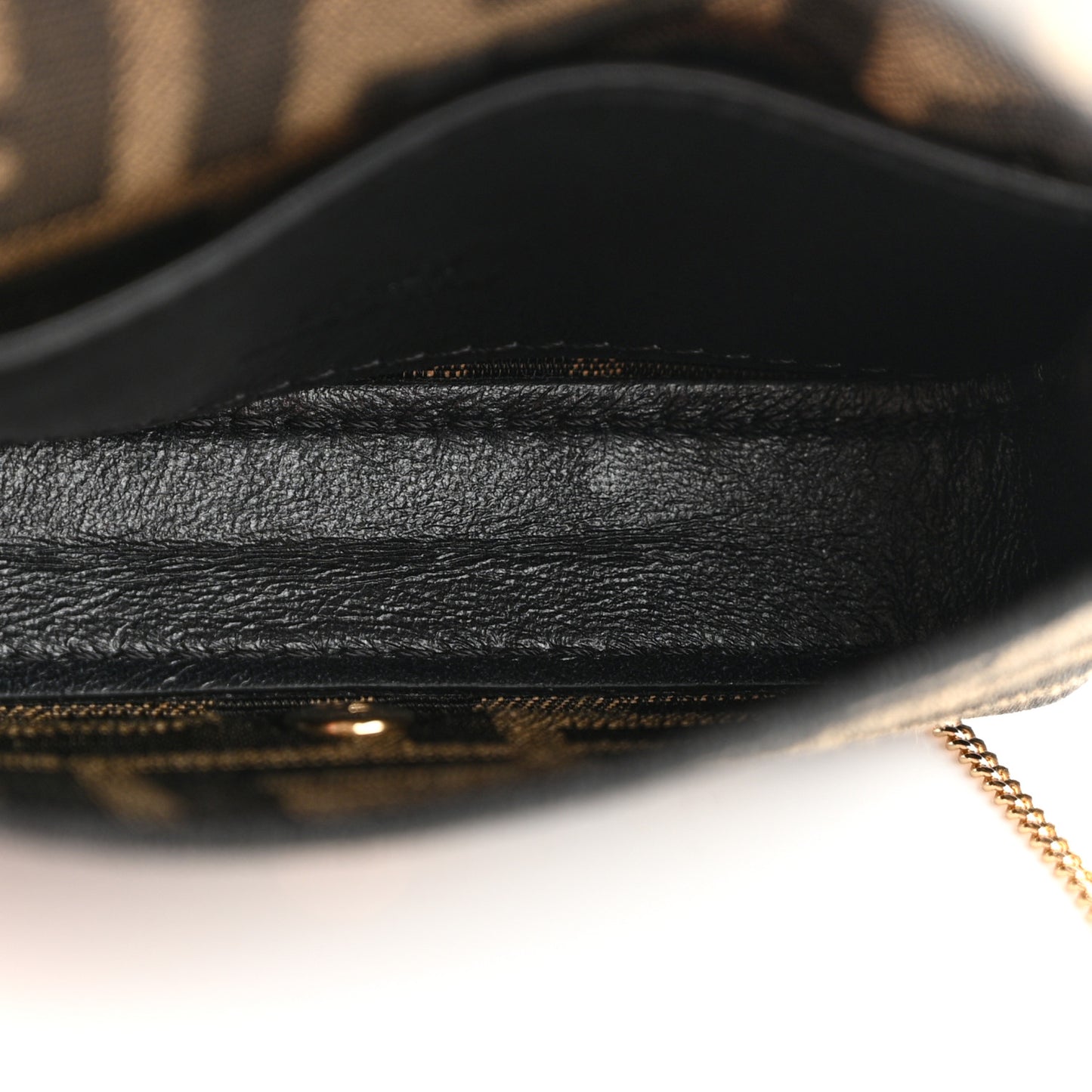 Fabric Jacquard FF 1974 Nano Baguette Charm Tobacco Moro Black