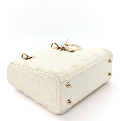 Christian Dior Lambskin Cannage Small My ABCDior Lady Dior White 4 of 12