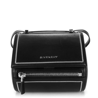 Givenchy Calfskin Chain Embellished Mini Pandora Box Crossbody Bag Black 1 of 11