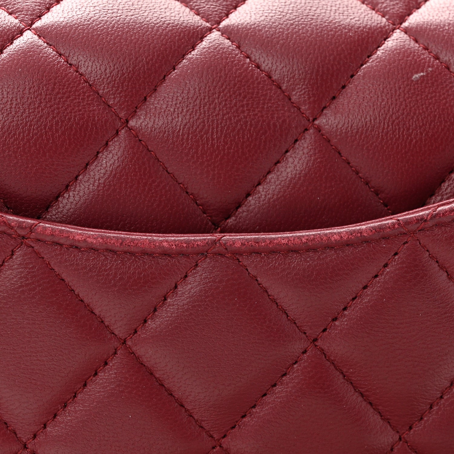 Chanel Lambskin Quilted Mini Rectangular Flap Burgundy 12 of 12
