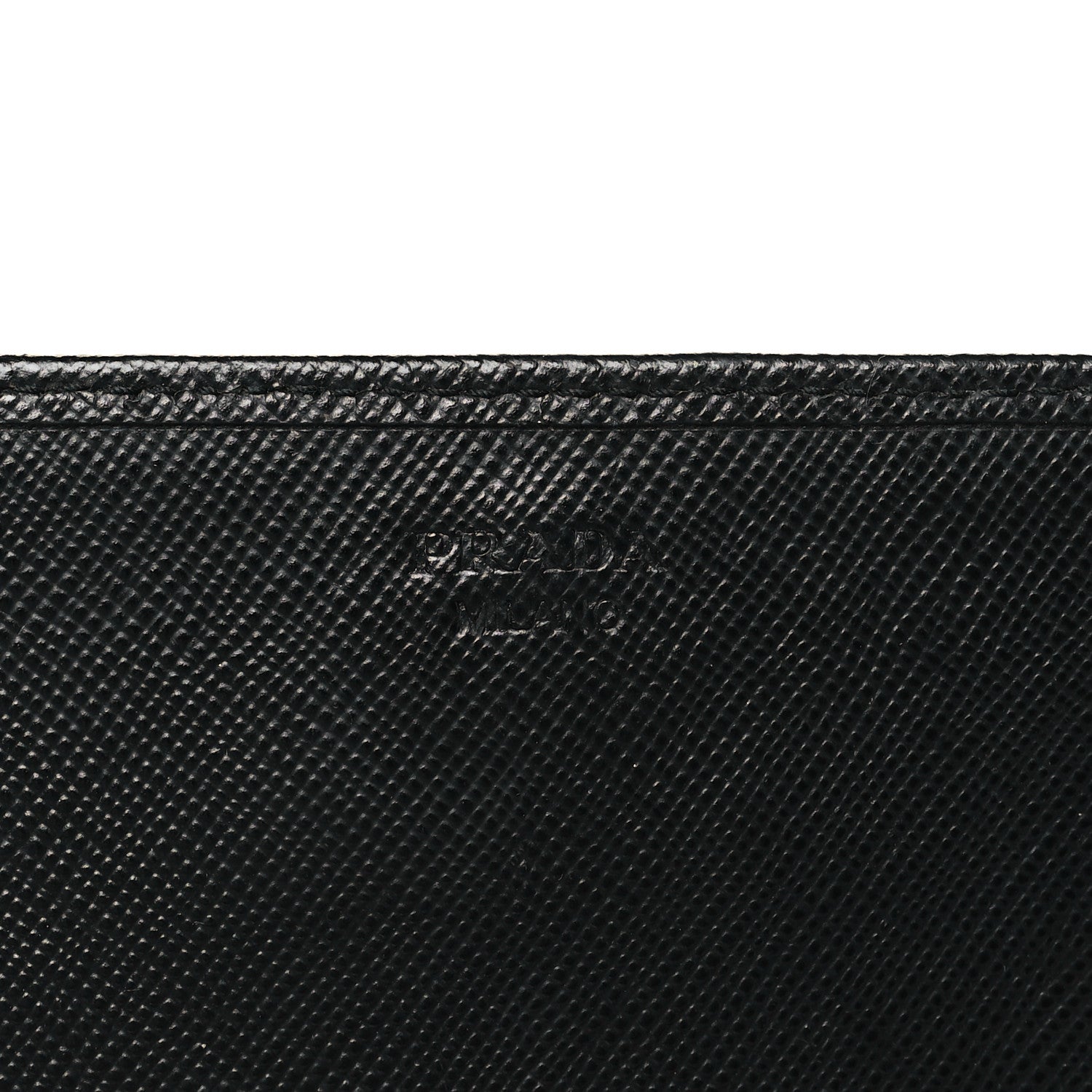 Prada Saffiano Metal Oro Chain Wallet Black 6 of 16