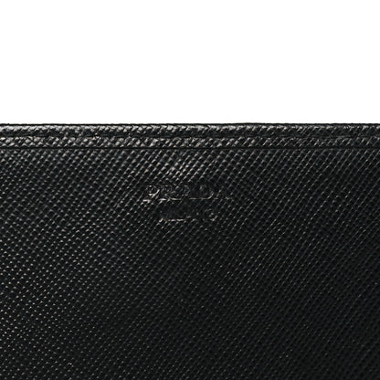 Prada Saffiano Metal Oro Chain Wallet Black 6 of 16