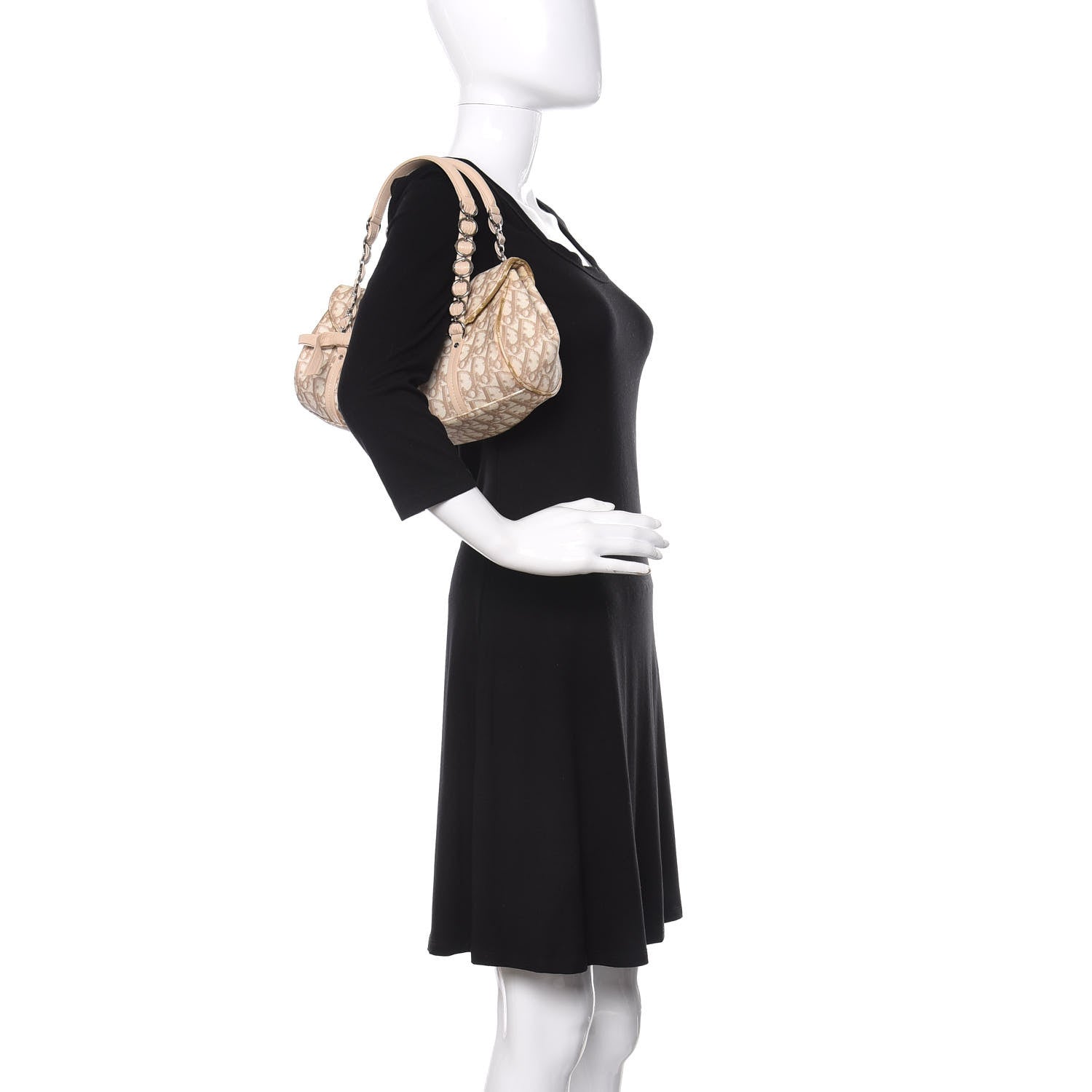 Christian Dior Monogram Romantique Trotter Bag Beige 2 of 14