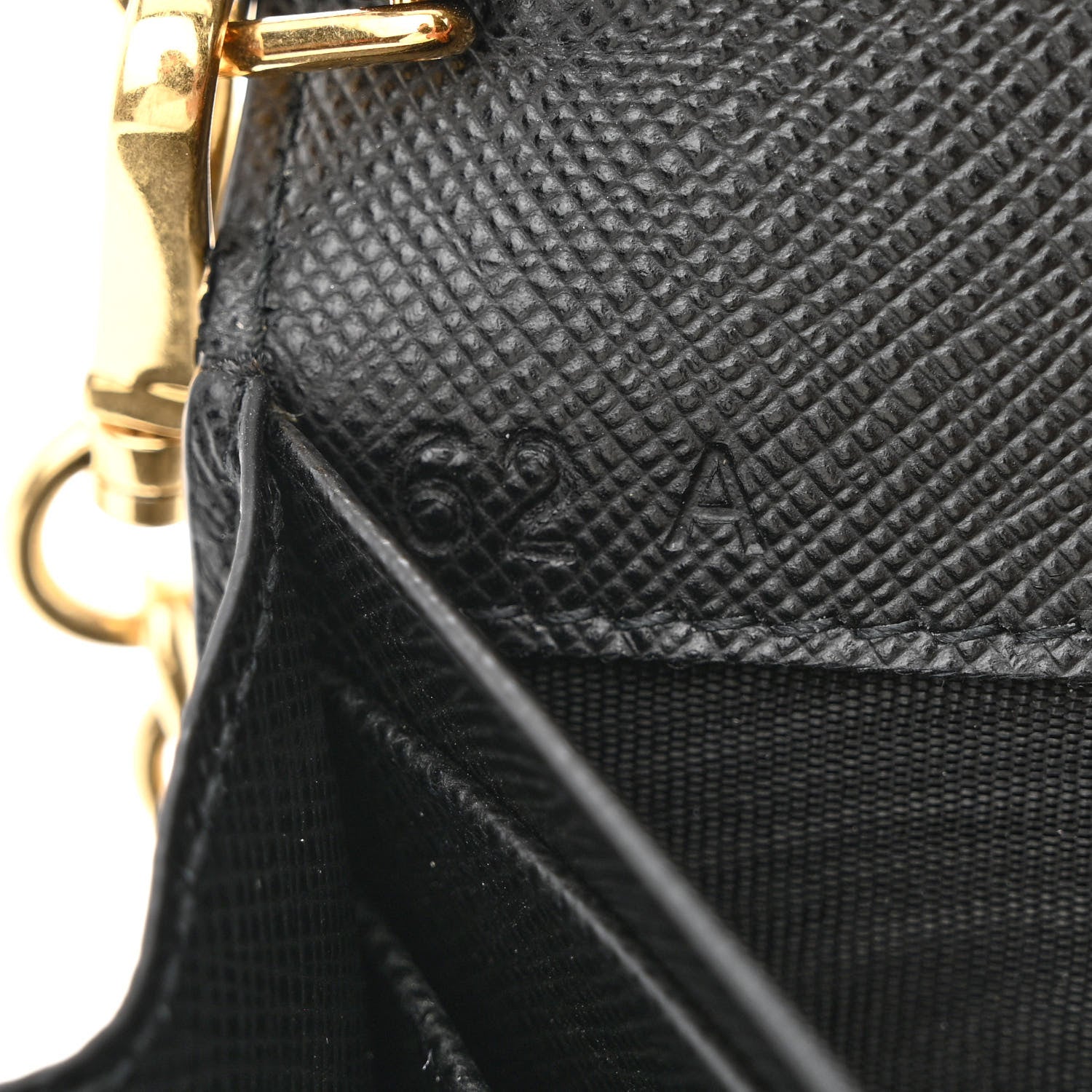 Prada Saffiano Wallet on Chain Black 7 of 10