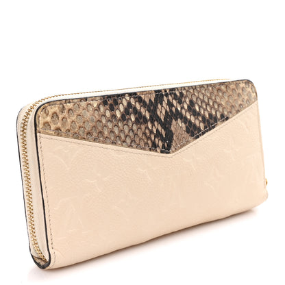 Louis Vuitton Snakeskin Empreinte Zippy Wallet Creme 3 of 8