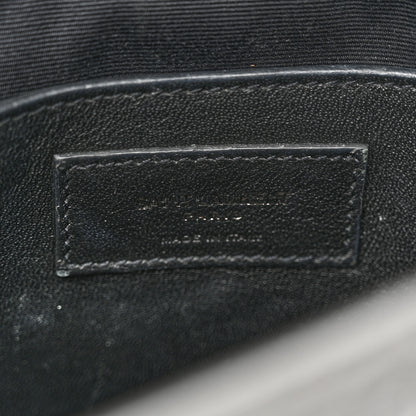 Saint Laurent Crinkled Calfskin Matelasse Monogram Baby Niki Chain Satchel Storm 6 of 15