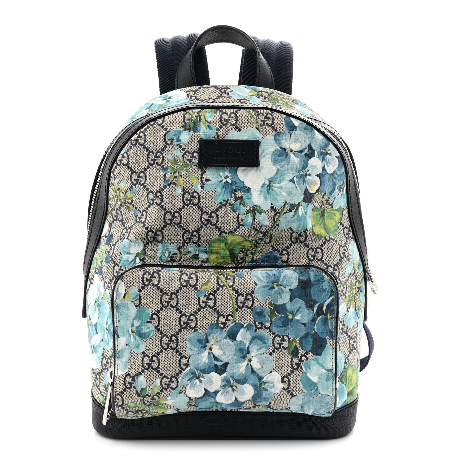 Gucci GG Supreme Monogram Blooms Small Day Backpack Blue 1 of 10