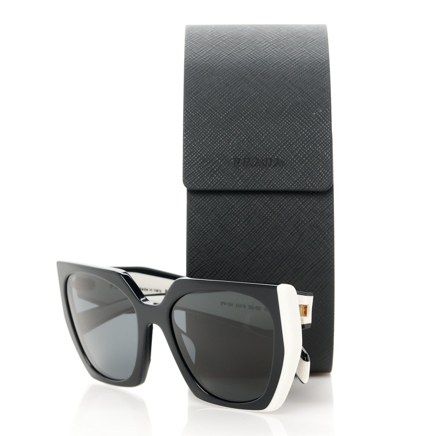 Acetate Sunglasses SPR 15W Black White