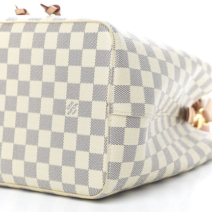 Louis Vuitton Damier Azur Braided Neonoe MM Peach Cream 9 of 10
