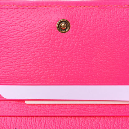 Gucci Calfskin Flora Print Zumi Card Case Fuxia Fluo 5 of 6