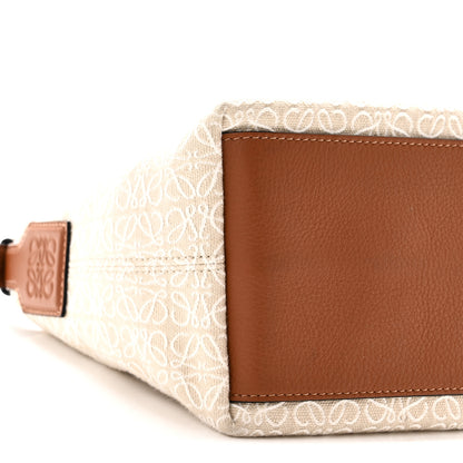 Loewe Jacquard Anagram Calfskin Small Cubi Bag Ecru Tan 8 of 9