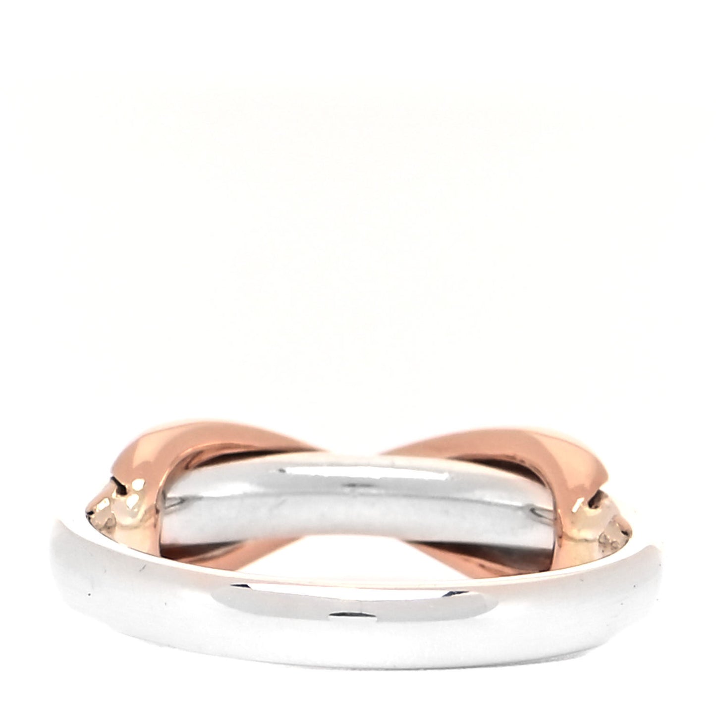 Sterling Silver 18K Rose Gold Infinity Ring 45 3.25