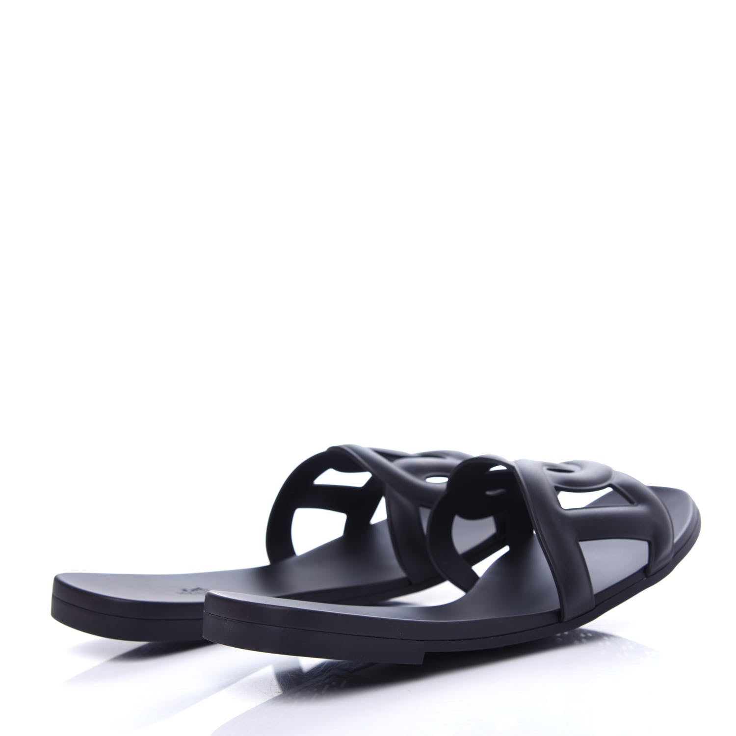 Hermes Rubber Aloha Sandals 41 Black 4 of 11