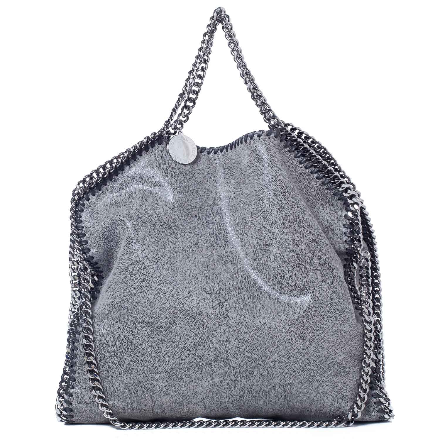 Stella McCartney Faux Leather Large Shaggy Deer Falabella Gray 1 of 11