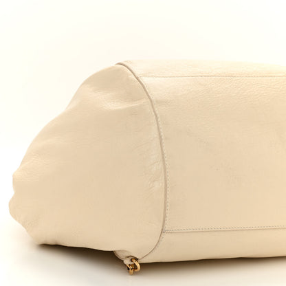 Balenciaga Agneau Giant 12 Gold Hardware Zip Traveler Backpack Blanc Creme Light Craie 8 of 10
