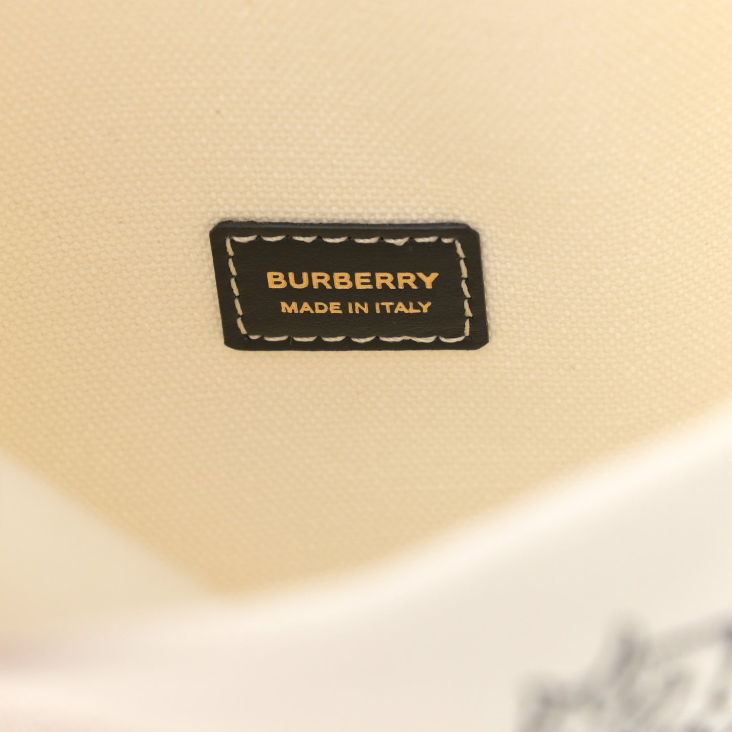 Canvas Mythical Alphabet "B" Faun Print Flat Bag White