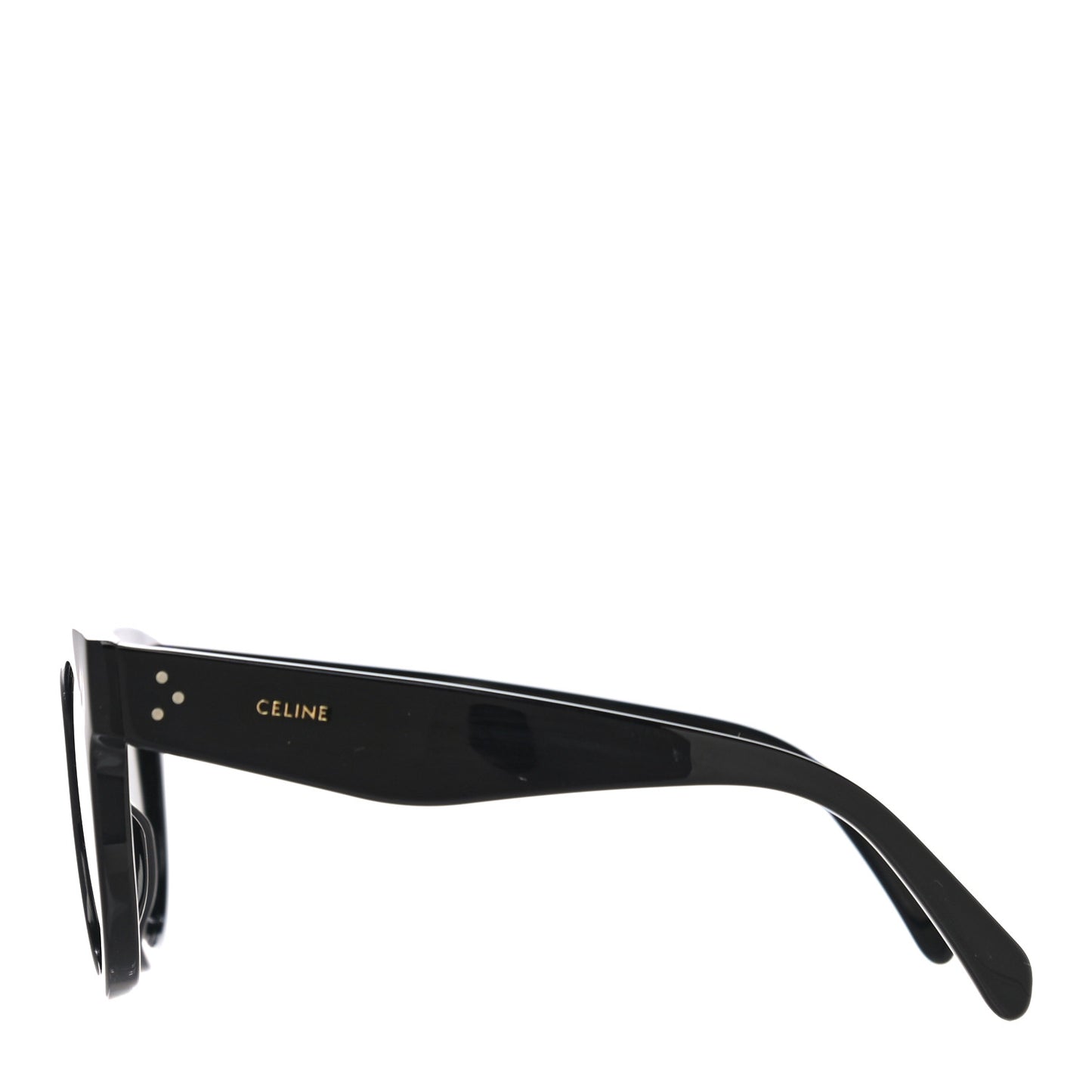 Acetate Studded Mineral Round Sunglasses CL40031N Black