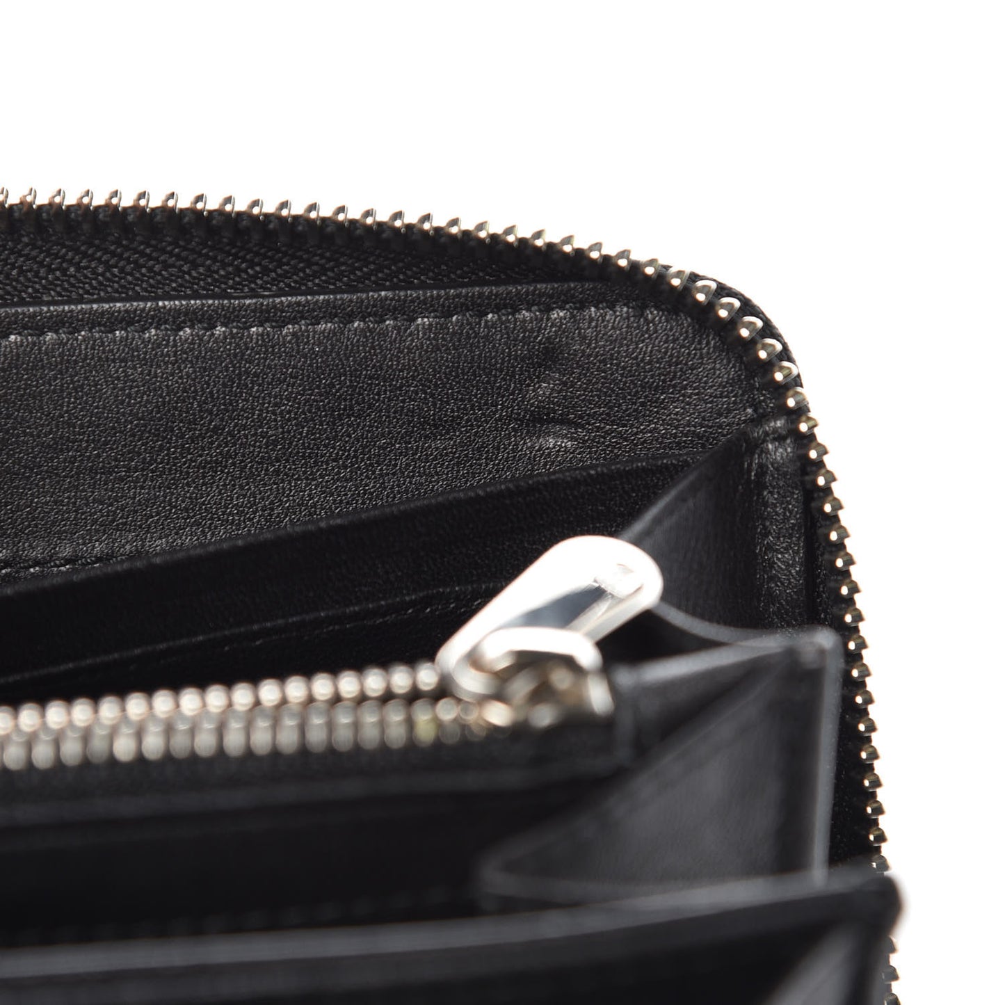 Patent Cannage Lady Dior Continental Zip Wallet Black