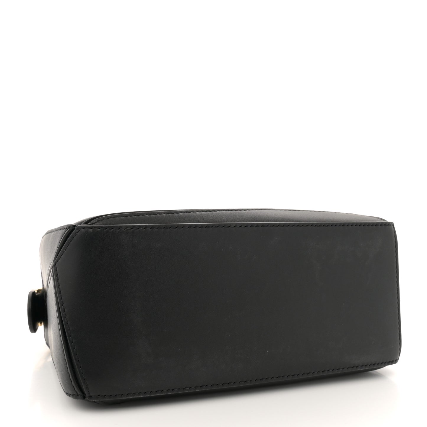 Calfskin Small Woven Puzzle Bag Black