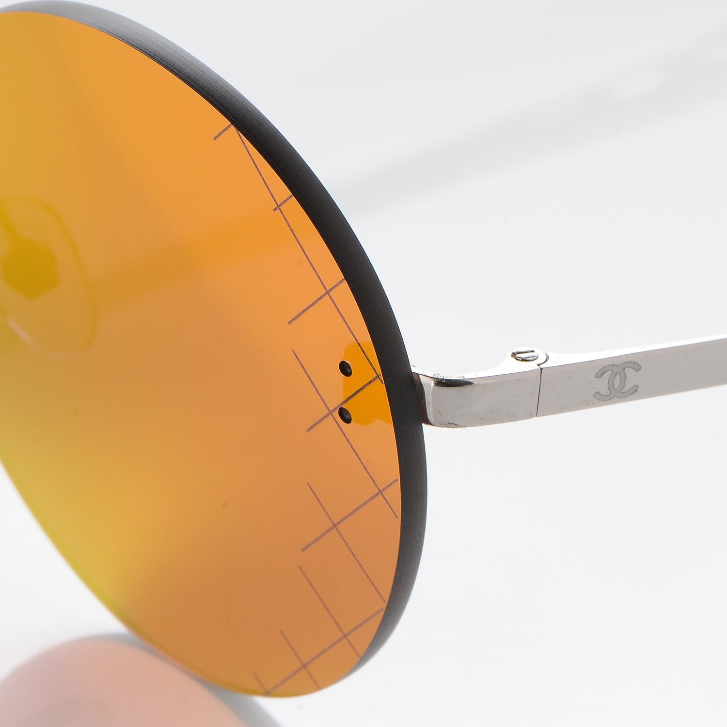 Chanel Mirrored Round Sunglasses 4216 Red 7 of 9