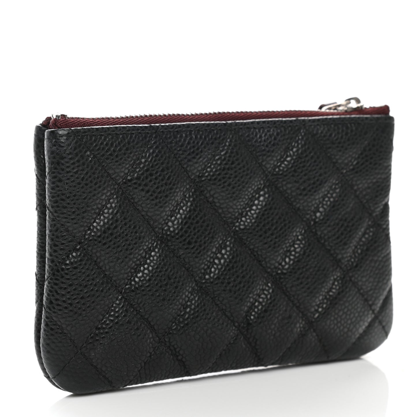 Caviar Quilted Small Cosmetic Case Black