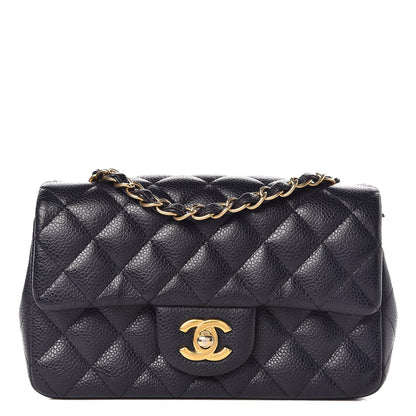 Chanel Caviar Quilted Mini Rectangular Flap Navy 1 of 7