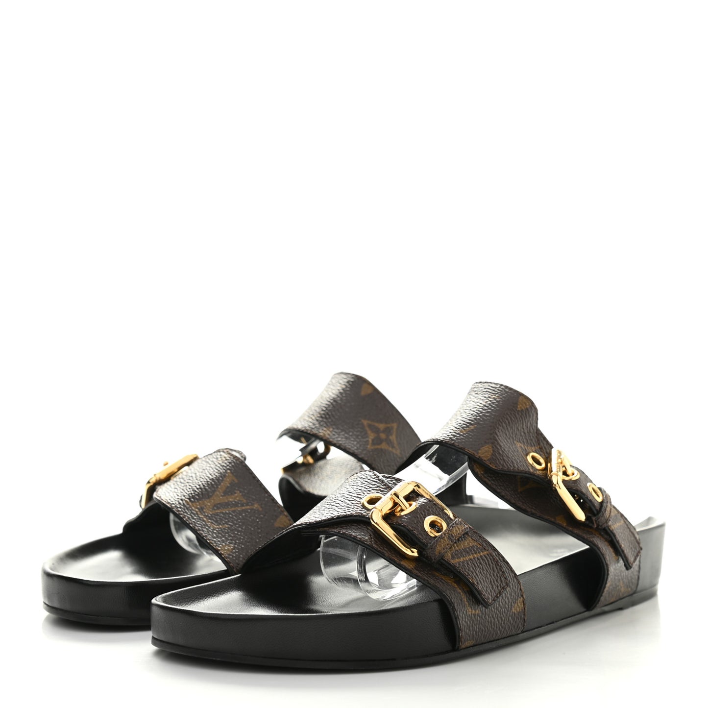 Monogram Bom Dia Mule Sandals 39.5 Black