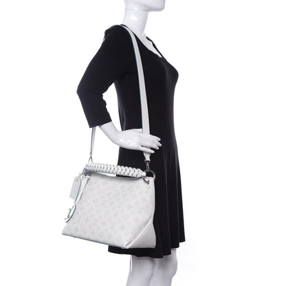 Louis Vuitton Mahina Beaubourg Hobo MM Snow Orage Blue 2 of 11
