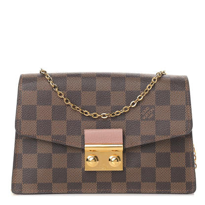 Louis Vuitton Damier Ebene Croisette Chain Wallet Magnolia 1 of 10