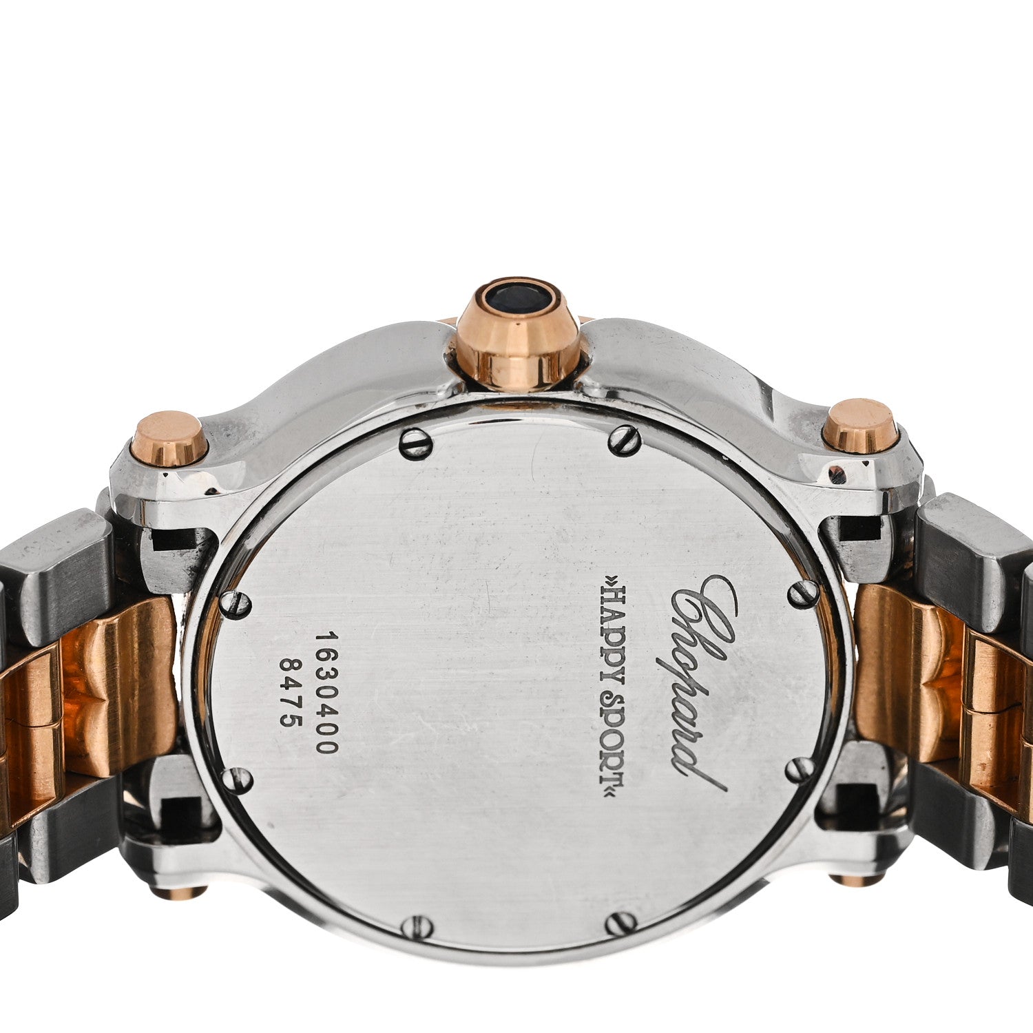 Chopard Stainless Steel 18K Yellow Gold 7 Diamond 36mm Happy Sport Quartz Watch 4 of 4