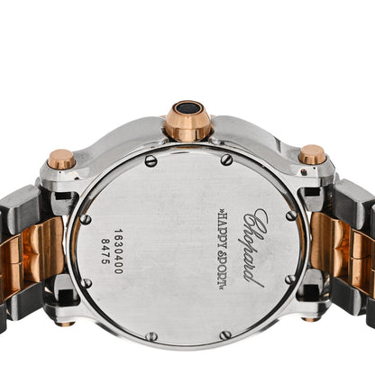 Chopard Stainless Steel 18K Yellow Gold 7 Diamond 36mm Happy Sport Quartz Watch 4 of 4