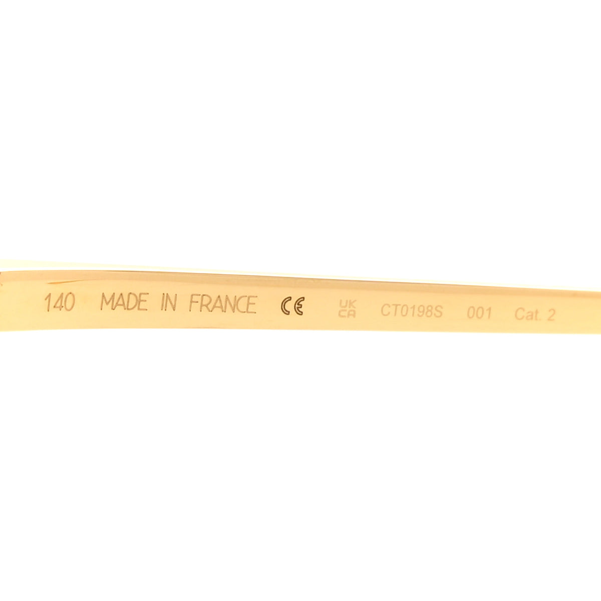 Cartier Panthere De Cartier Cat Eye Sunglasses CT0198S Gold 6 of 8