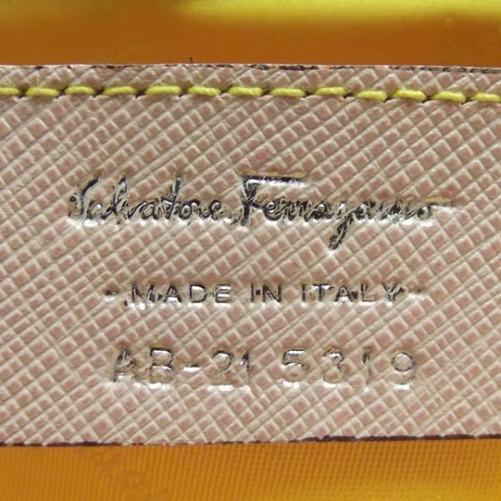 SALVATOREFERRAGAMOCalfskinEmbossedShoulderBagPink