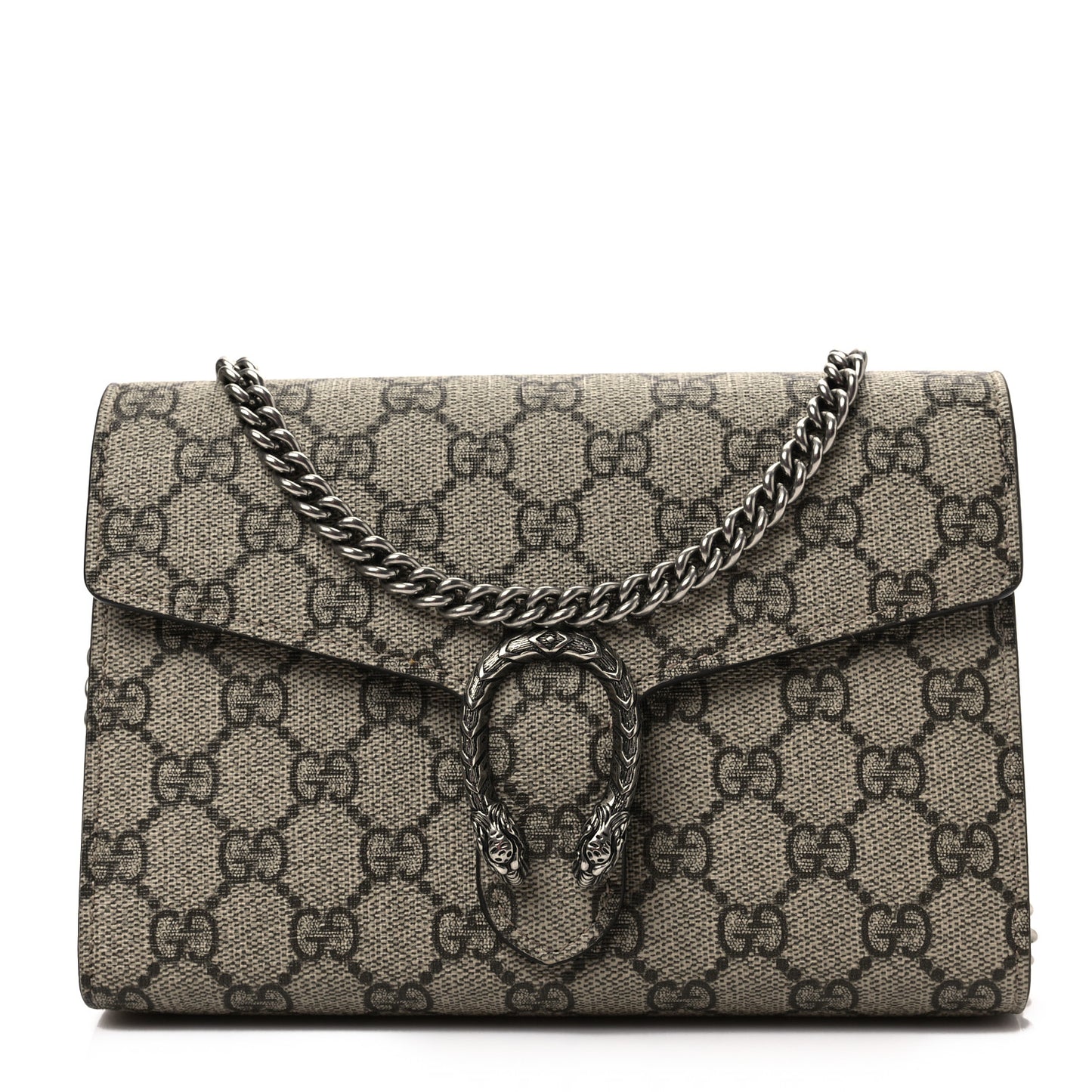 GG Supreme Monogram Mini Dionysus Chain Wallet Beige Taupe