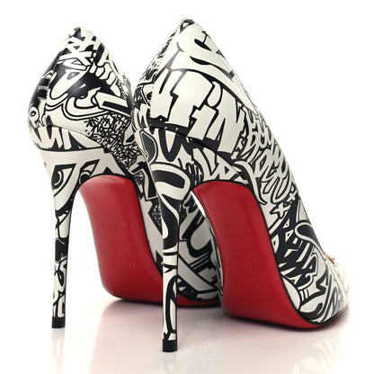 Christian Louboutin Calfskin WallGraf So Kate 120 Pumps 37 Black White 4 of 7