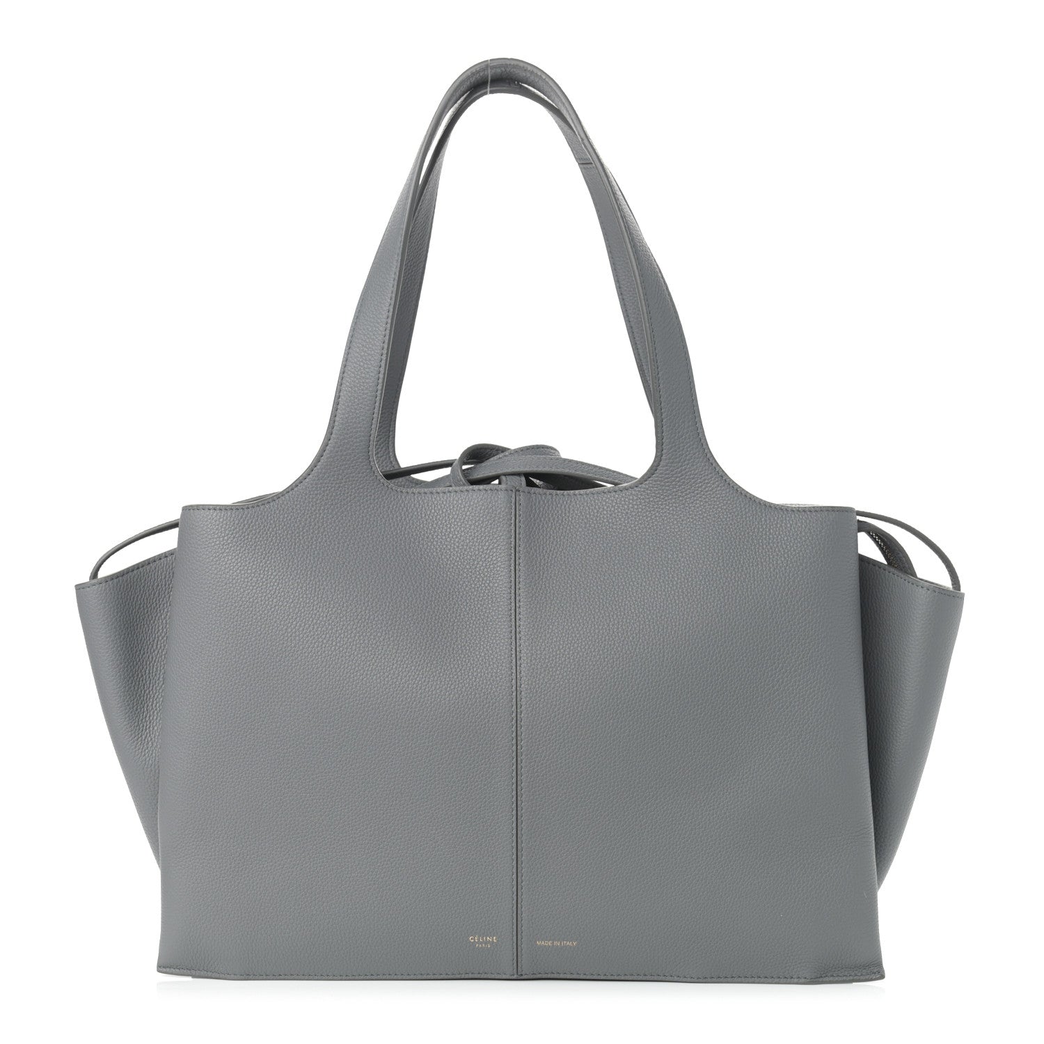 Celine Baby Grained Calfskin Medium Tri-Fold Bag Grey 1 of 9