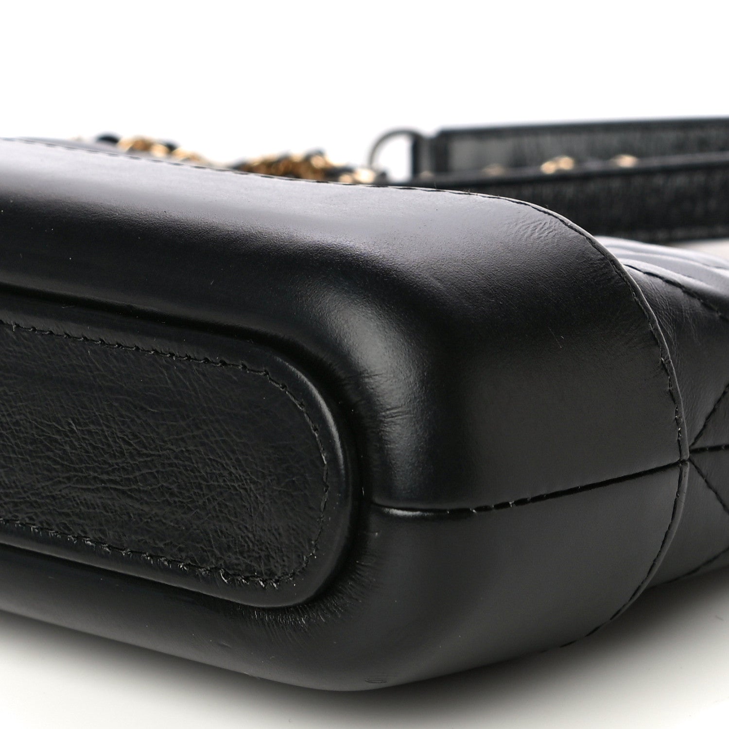 Chanel Aged Calfskin Quilted Small Gabrielle Clutch With Chain Black 11 of 14